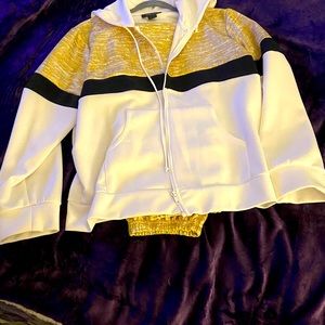 Ashley Stewart, Size 18-20 gold white and black dressy jogger